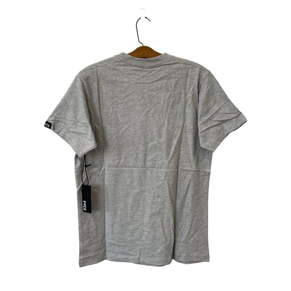 PVCK Hockey Short Sleeve Graphic T Shirt Men Size Small Crewneck Gray Cotton NEW - Picture 2 of 8